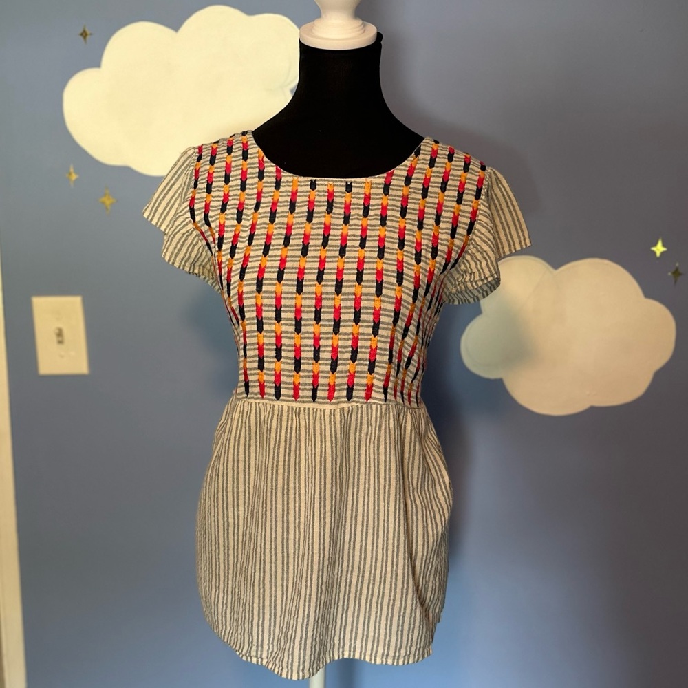 Boho linen-like top